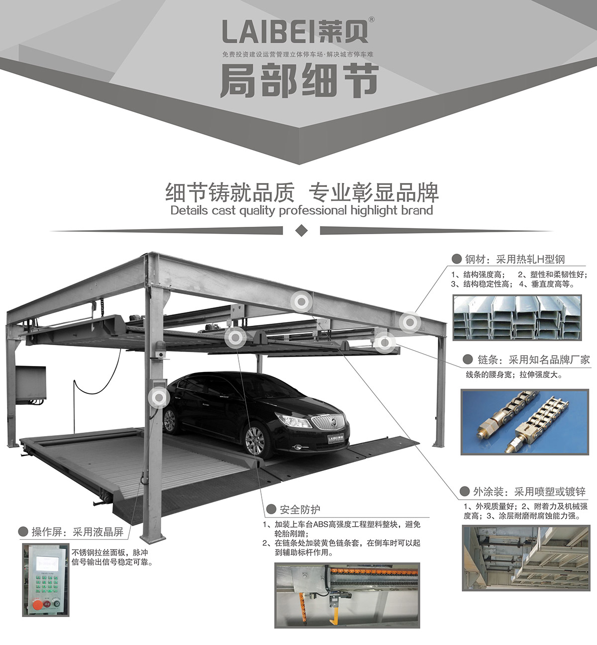 PSH2单列二层升降横移机械式立体停车设备局部细节.jpg